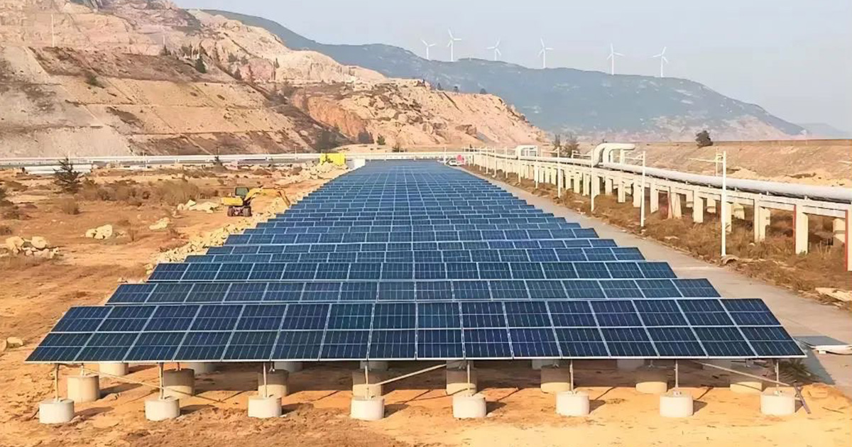 Photovoltaic modules at Gaolan terminal