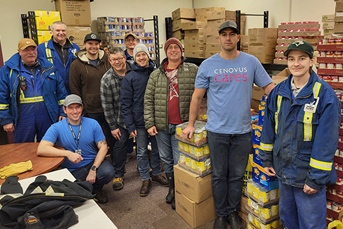 Cenovus Cares volunteers at the County of Lamont Food Bank