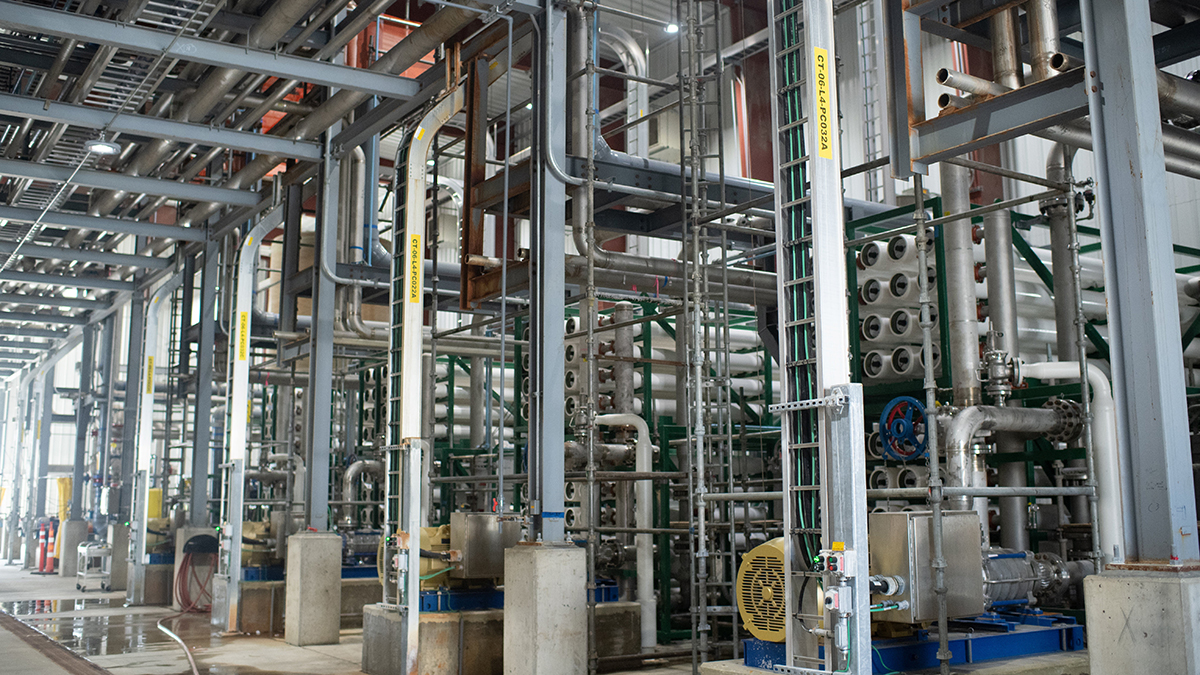 The reverse osmosis building at our Lima Refinery. 